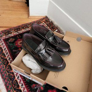 Cherry Red Patent Dr. Martens Adrian Tassel Leather Loafers UK 5 EU 38